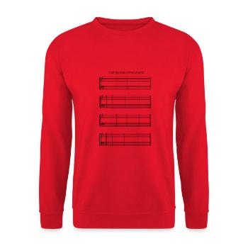 Sound Of Silence sheet music without sheet music - Unisex Sweatshirt - red - Front - Alina (178cm) & Michal (187cm)