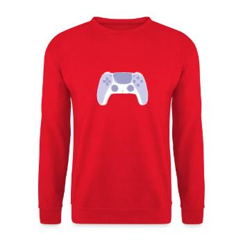 Manette pastel : design minimaliste et rétro - Sweat-shirt Unisexe - rouge - Devant - Alina (178cm) & Michal (187cm)
