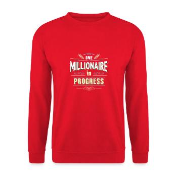 On the path to wealth - Unisex Sweatshirt - red - Front - Alina (178cm) & Michal (187cm)