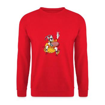 "Örgeli" WILTSCH, Tradition, Switzerland, Music - Unisex Sweatshirt - red - Front - Alina (178cm) & Michal (187cm)