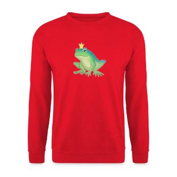 Froschkönig - Unisex Pullover - Rot - Vorne - Alina (178cm) & Michal (187cm)