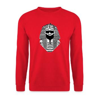 Pharao Sonnenbrille - Ägypten Sphinx - Unisex Pullover - Rot - Vorne - Alina (178cm) & Michal (187cm)