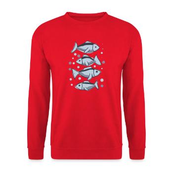 Pisces - Unisex Sweatshirt - red - Front - Alina (178cm) & Michal (187cm)