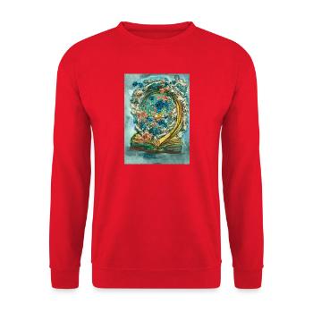 Magical novel - Unisex Sweatshirt - red - Front - Alina (178cm) & Michal (187cm)
