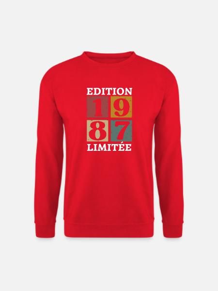 Limitierte Auflage 1987 geboren 1987 - Unisex Pullover - Rot