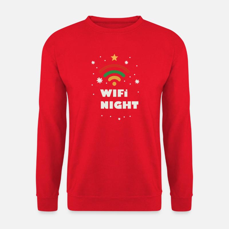 WIFI Nacht Sternenmotiv - Unisex Pullover - Rot