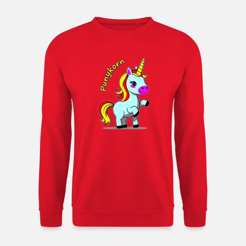 PunyKorn Einhorn - Unisex Pullover - Rot