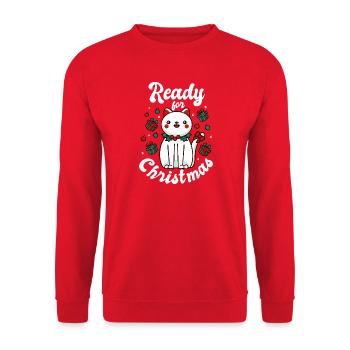 Ready For Christmas - Unisex Sweatshirt - red - Front - Alina (178cm) & Michal (187cm)