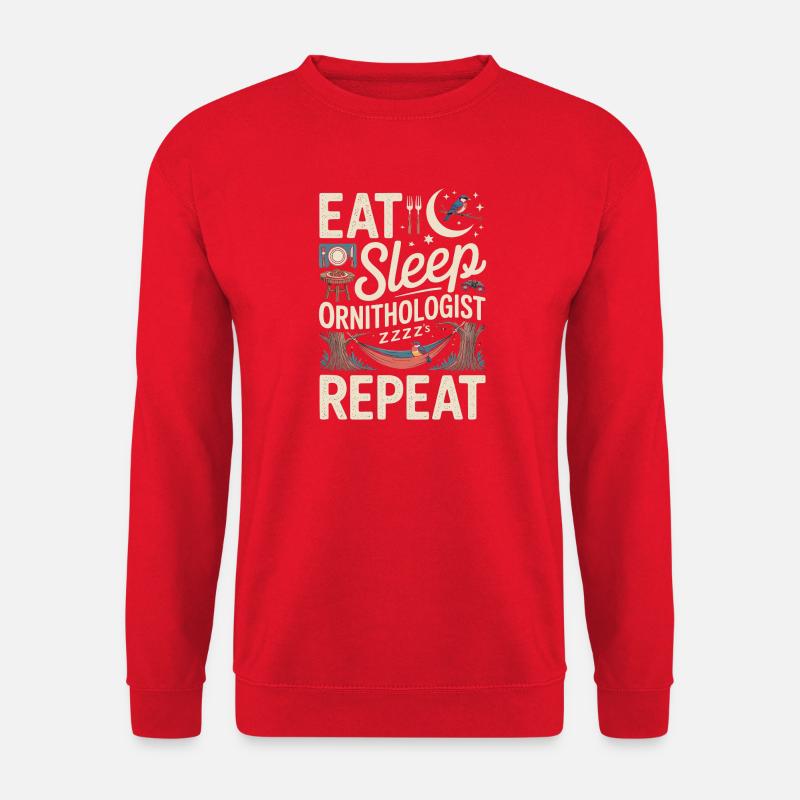 Eat sleep ornithologist repeat - Unisex Sweatshirt - red