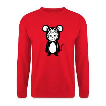 Karnevalsmuffel Maus - Sweat-shirt Unisexe - rouge - Devant - Alina (178cm) & Michal (187cm)