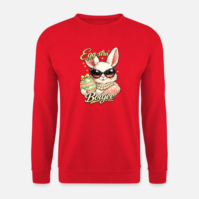 Eggstra Boujee Osterhase Ostern - Unisex Pullover - Rot