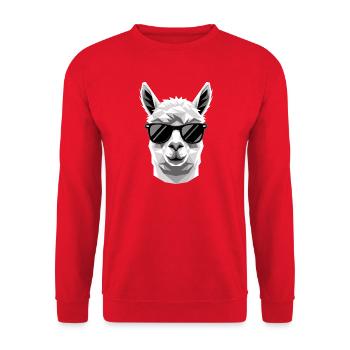 Alpaca Sweet Llama Farm Life Is Better With Alpacas - Unisex Sweatshirt - red - Front - Alina (178cm) & Michal (187cm)
