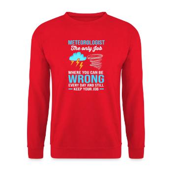 Meteorologist Weather Meteorology - Unisex Sweatshirt - red - Front - Alina (178cm) & Michal (187cm)
