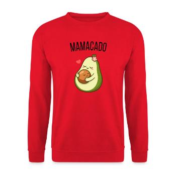 Mama Schwanger Mamacado Baby lustig - Unisex Pullover - Rot - Vorne - Alina (178cm) & Michal (187cm)