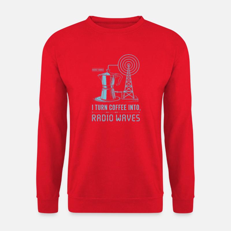 Kaffee zu Radiowellen - Unisex Pullover - Rot