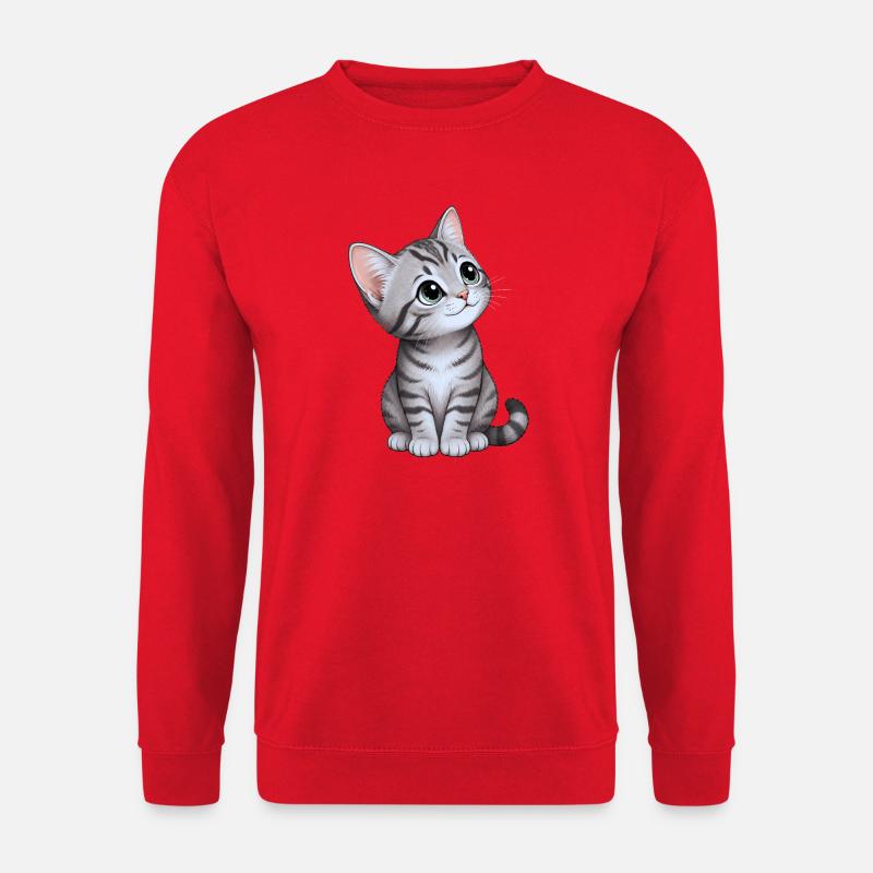 chaton mignon - Sweat-shirt Unisexe - rouge
