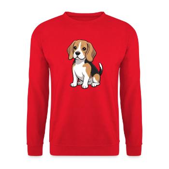 Amoureux des chiens petits beagle - Sweat-shirt Unisexe - rouge - Devant - Alina (178cm) & Michal (187cm)