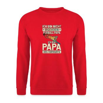 Fußball Papa Des Torwarts - Unisex Pullover - Rot - Vorne - Alina (178cm) & Michal (187cm)