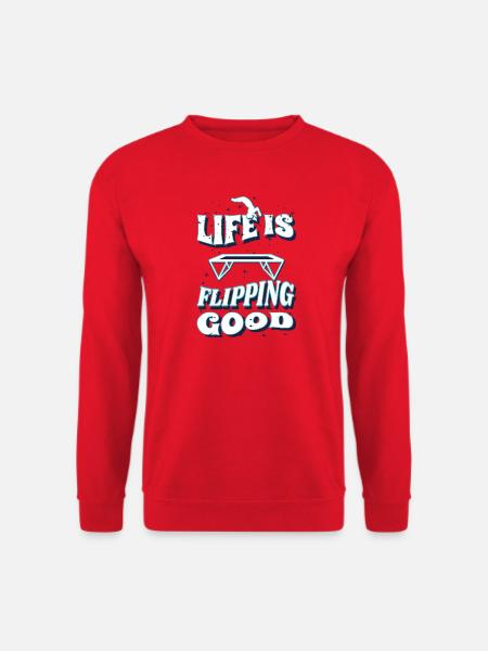  Motivation Trampolin Workout Trampolin-Sport - Unisex Pullover - Rot
