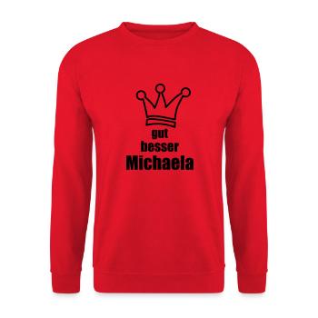 Michaela - Unisex Pullover - Rot - Vorne - Alina (178cm) & Michal (187cm)