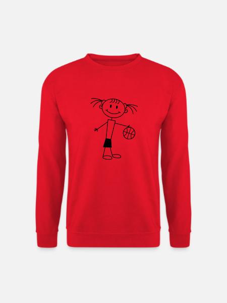basketball_girl - Unisex Pullover - Rot