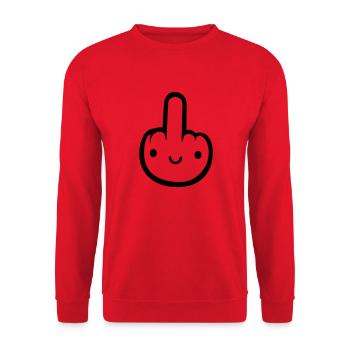 Drôle de merde You - Sweat-shirt Unisexe - rouge - Devant - Alina (178cm) & Michal (187cm)
