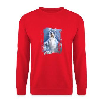 Holly Mary Maria Madonna Mariana Virgin Mary - Unisex Sweatshirt - red - Front - Alina (178cm) & Michal (187cm)