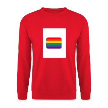 Regenbogen - Unisex Pullover - Rot - Vorne - Alina (178cm) & Michal (187cm)