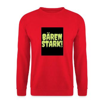 Bären stark - Unisex Pullover - Rot - Vorne - Alina (178cm) & Michal (187cm)