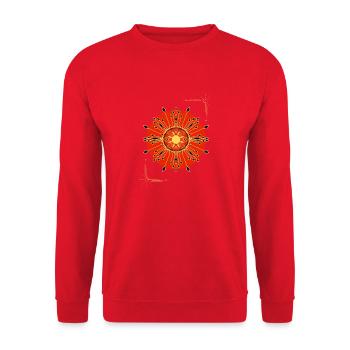 Sun - Unisex Sweatshirt - red - Front - Alina (178cm) & Michal (187cm)