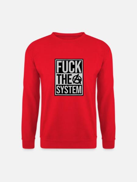 Shield fuck the system - Unisex Sweatshirt - red