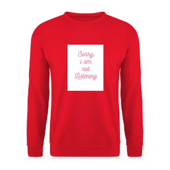 Not Listening - Unisex Pullover - Rot - Vorne - Alina (178cm) & Michal (187cm)