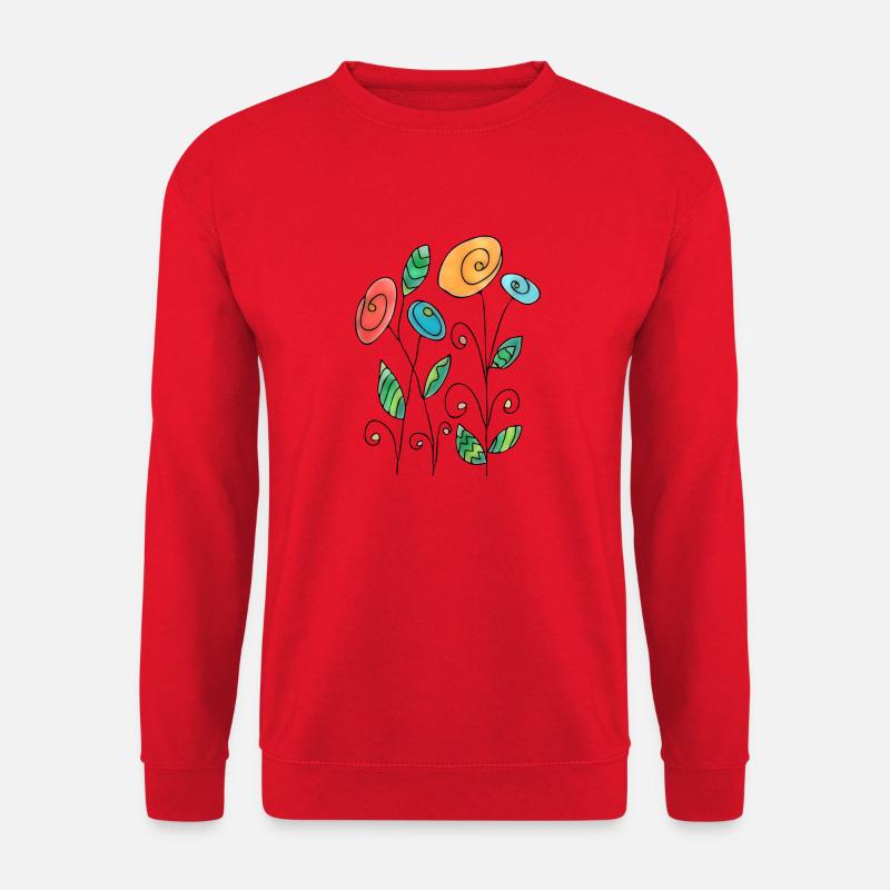 Blumen - Unisex Pullover - Rot