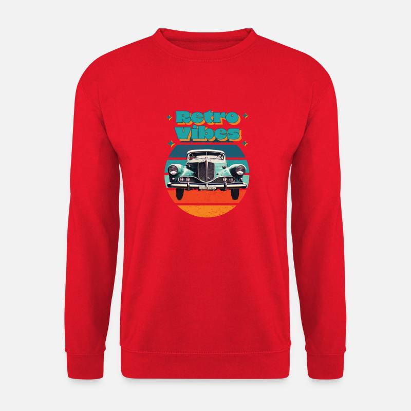Retro Vibes Car - Unisex Pullover - Rot