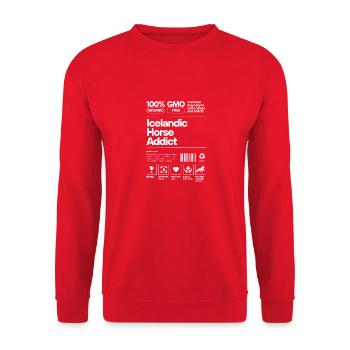 Icelandic Horses Addict - Unisex Pullover - Rot - Vorne - Alina (178cm) & Michal (187cm)