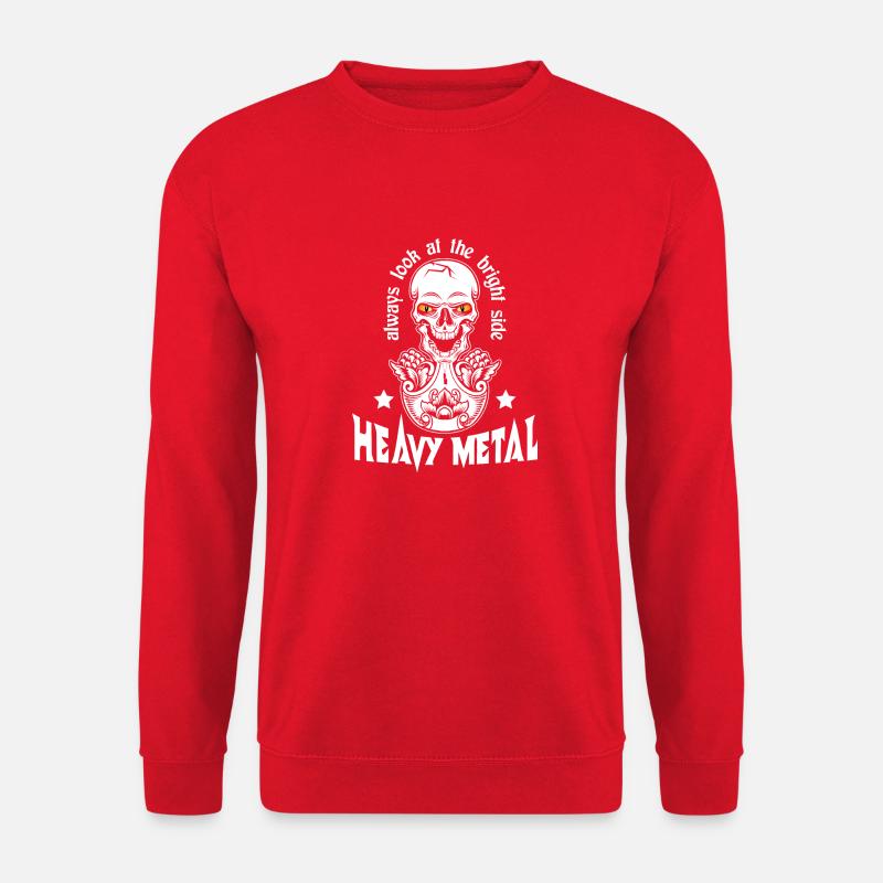 Heavy Metal Design Always look at the bright side - Unisex Pullover - Rot