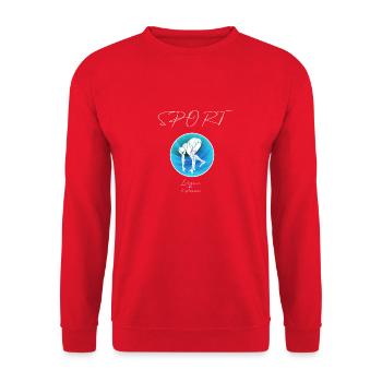 Natattion départ - Sweat-shirt Unisexe - rouge - Devant - Alina (178cm) & Michal (187cm)