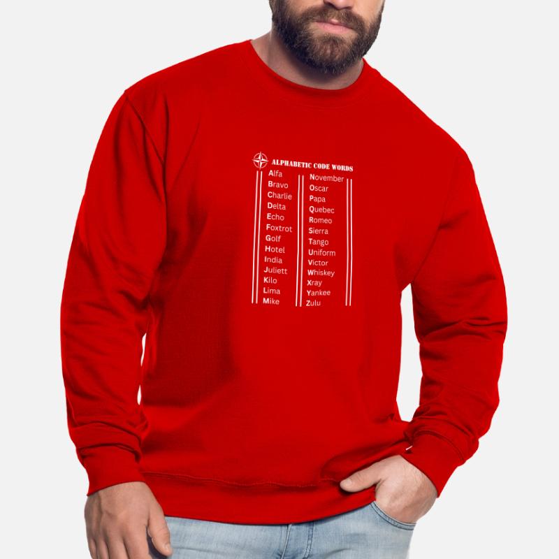 Mots de code de l’alphabet Sweat-shirt Unisexe