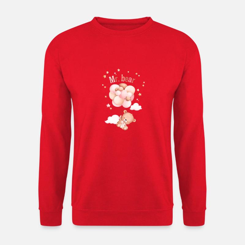 Mr. Bear Cuteness - Unisex Sweatshirt - red