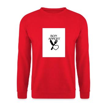 Bon appetit - Unisex Sweatshirt - red - Front - Alina (178cm) & Michal (187cm)
