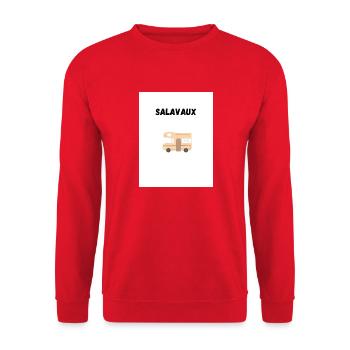 I love Camping - Unisex Pullover - Rot - Vorne - Alina (178cm) & Michal (187cm)