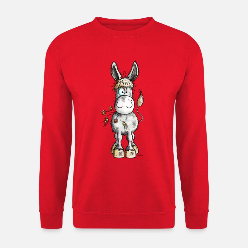 Niedlicher Esel - Unisex Pullover - Rot