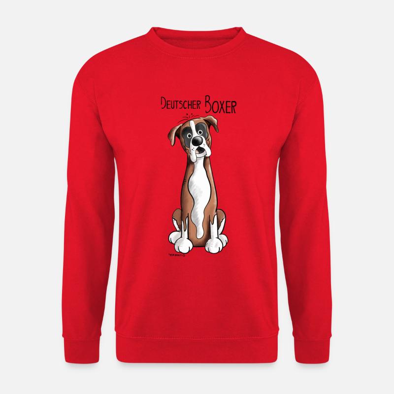 Happy Deutscher Boxer - Unisex Pullover - Rot