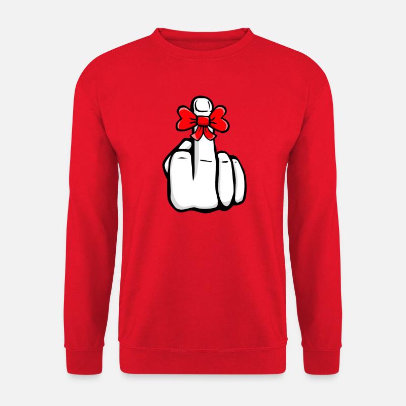Håndknep dig! Langemand! Sødt cool symbol - Unisex sweater - rød