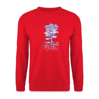 Der Baum - Unisex Pullover - Rot - Vorne - Alina (178cm) & Michal (187cm)