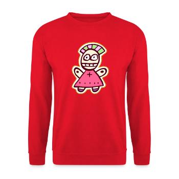 Doll Punk Voodoo Cute and Freaky Symbol - Unisex Sweatshirt - red - Front - Alina (178cm) & Michal (187cm)