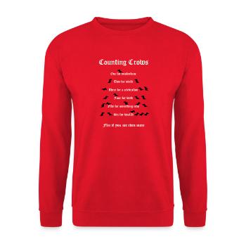 Crow Counting - Unisex Sweatshirt - red - Front - Alina (178cm) & Michal (187cm)