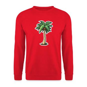 Palm tree - Unisex Sweatshirt - red - Front - Alina (178cm) & Michal (187cm)
