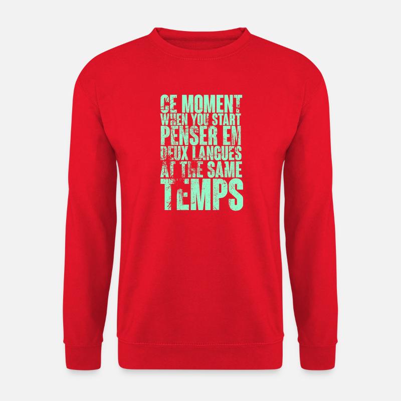 COOL SAYING FOR MULTILINGUALS, INTERNATIONAL - Unisex Sweatshirt - red