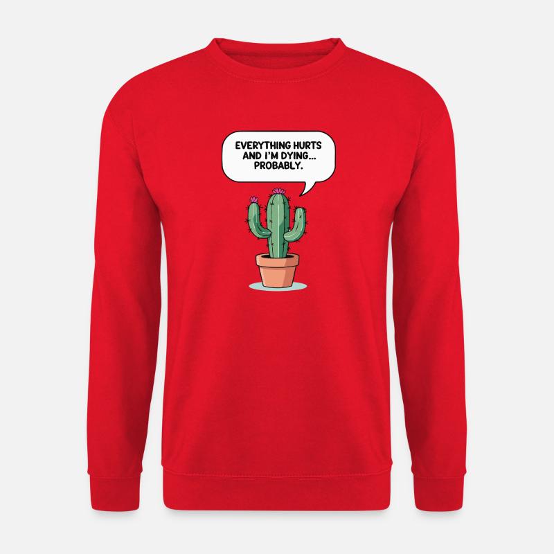 Sarkastischer Kaktus  - Unisex Pullover - Rot